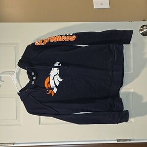 NFL team apparel Women's Size Large Broncos Hooded Sweatshirt